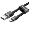 Baseus Cafule USB-Micro USB kábel 2,4A 0,5 méter (szürke-fekete)