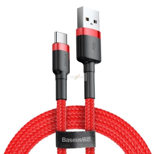 Baseus Cafule USB - USB-C Kábel Piros 3 Amper 0,5 méter 