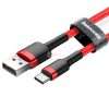 Baseus Cafule USB - USB-C Kábel Piros 2 Amper 2 méter 