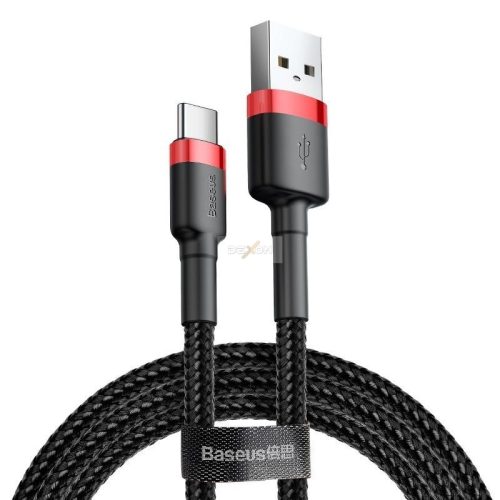 Baseus Cafule USB - USB-C Kábel Piros-Fekete  2 Amper 3 méter 