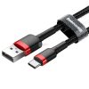 Baseus Cafule USB - USB-C Kábel Piros-Fekete  2 Amper 3 méter 