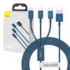 Baseus Superior USB Kábel Kék 3 az 1-ben 3,5A 1,2 méter