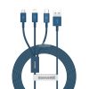 Baseus Superior USB Kábel Kék 3 az 1-ben 3,5A 1,2 méter