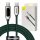 Baseus USB-C – USB-C kábel kijelzővel 100 W 2 méter (zöld)