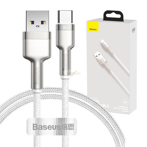 Baseus Cafule USB - USB-C Kábel Fehér 66W 1 méter 