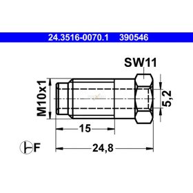 ATE Fékcsőhollander M10x1