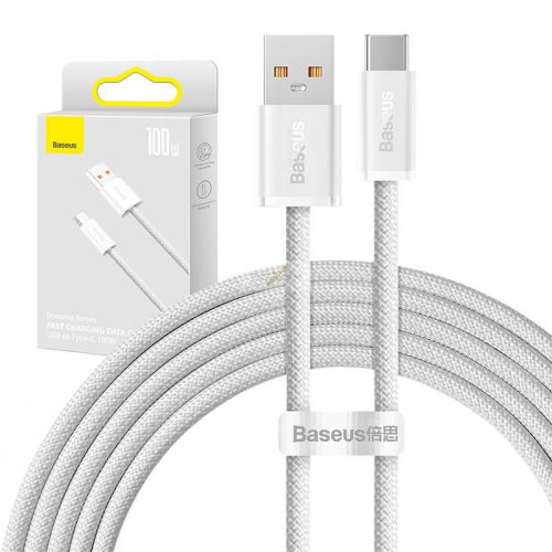 Baseus Dynamic USB - USB-C Kábel Fehér 100Watt 2 méter 