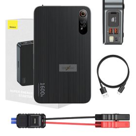   Baseus Super Energy PRO Car Akkumulátor Indító 1600A, USB (fekete)