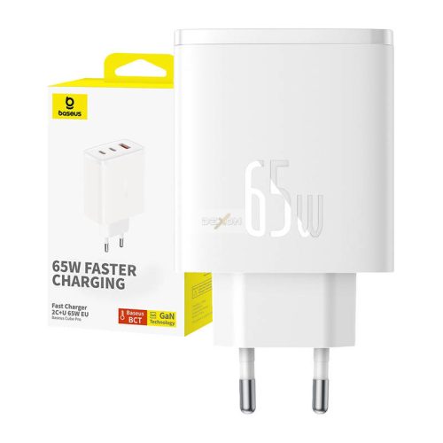  Baseus Wall charger OS-Cube Pro 2xUSB-C + USB, 65W (white)