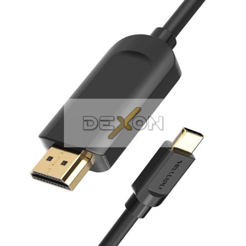 Kábel USB-C-HDMI 1.4 Vention CGUBG 4K 30Hz 1,5m (fekete)