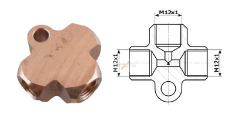 MB Fékcsőelosztó "T" M12 x 1