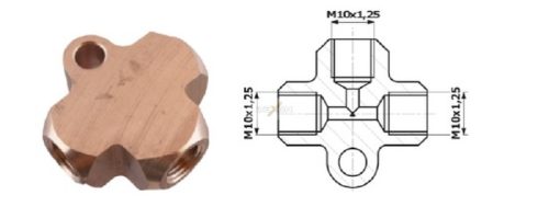 MB Fékcsőelosztó "T" M10 x 1,25 