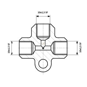 MB Fékcsőelosztó "T" M10 x 1,5 SF