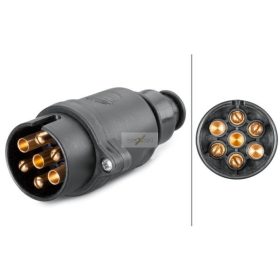 Utánfutó csatlakozó dugó 7 pólus Hella