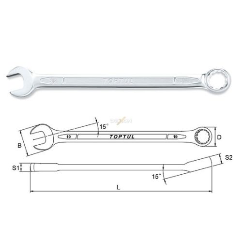 Toptul Csillag-Villáskulcs HOSSZÚ 11 mm