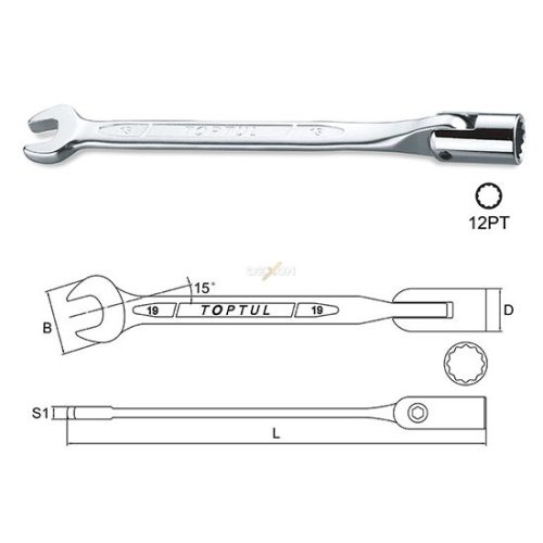 Toptul Kombinált Csavarkulcs  8 mm