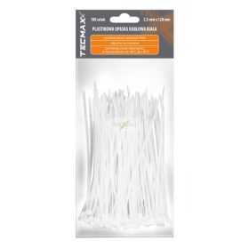   TECMAX Műanyag kábelkötegelő Fehér 2,5 mm x 120 mm 100 db
