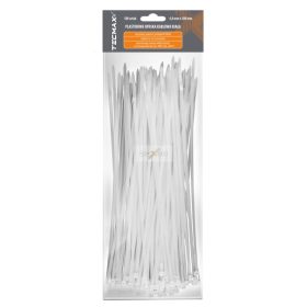   TECMAX Műanyag kábelkötegelő Fehér 4,8 mm x 300 mm 100 db