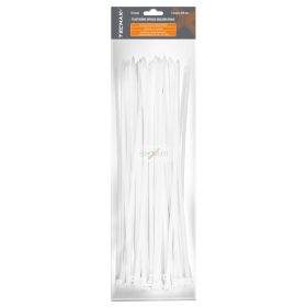   TECMAX Műanyag kábelkötegelő Fehér 7,6 mm x 450 mm 50 db
