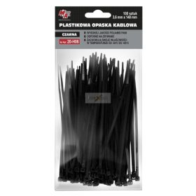   MA Professional Műanyag kábelkötegelő fekete 3,6 mm x 140 mm 100 db