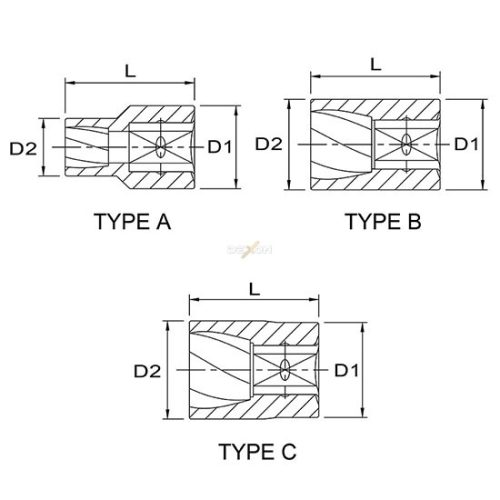 Toptul Dugókulcs 1/2" Sérült Csavarok Eltávolításához 10 mm