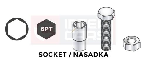 Toptul Dugókulcs hosszú 6szög 13 mm