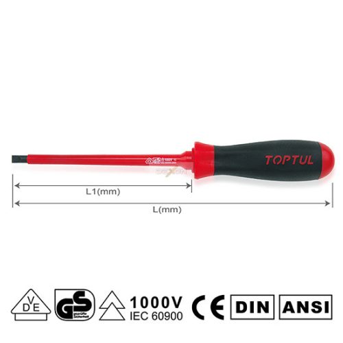 Toptul Csavarhúzó szigetelt 3 x 162 mm 1000V