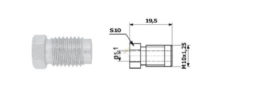 Fékcsőhollander M10 x 1,25