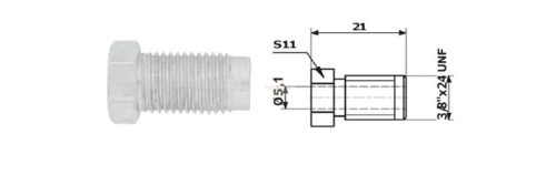 Fékcsőhollander 3/8" x 24