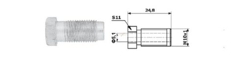 Fékcsőhollander M10 x 1