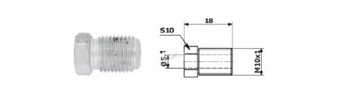 Fékcsőhollander M10 x 1