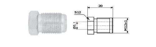 Fékcsőhollander M12 x 1