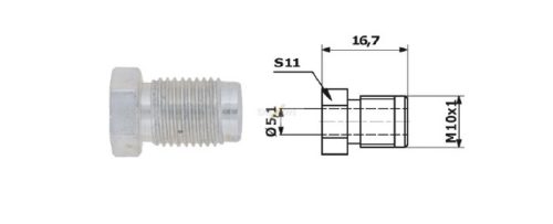 Fékcsőhollander M10 x 1