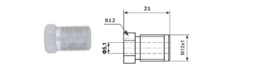 Fékcsőhollander M12 x 1