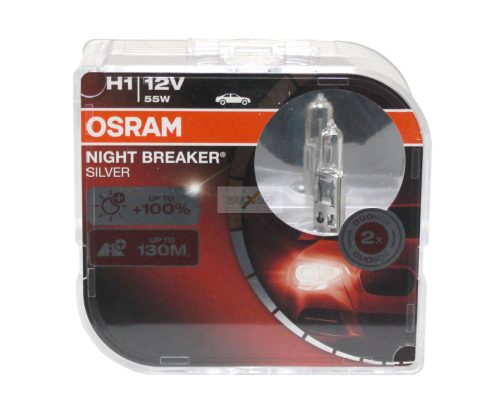 OSRAMNIGHT BREAKER SILVER H1 P14,5S 12V/55W +100% DUO BOX