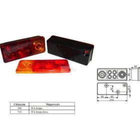 Utánfutó lámpa tégla