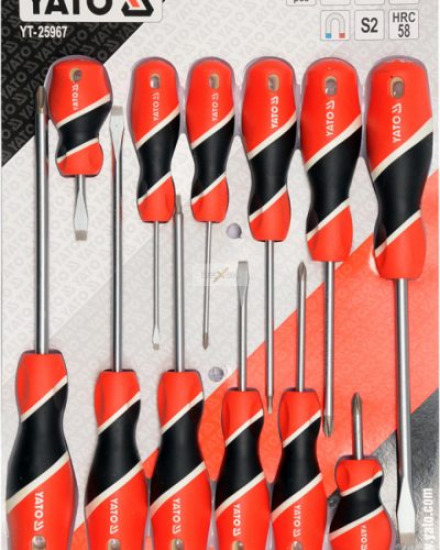 YATO CSAVARHÚZÓ KÉSZLET 12 RÉSZES MÁGNESES